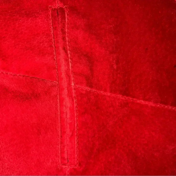 Vintage red 100% leather vest size small - Picture 3 of 8